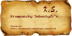 Krompaszky Sebestyén névjegykártya